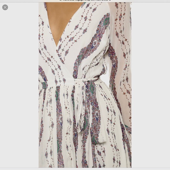 COPY - MARCHESA VOYAGE FLORAL SILK MAXI WRAP DRESS - Picture 9 of 16